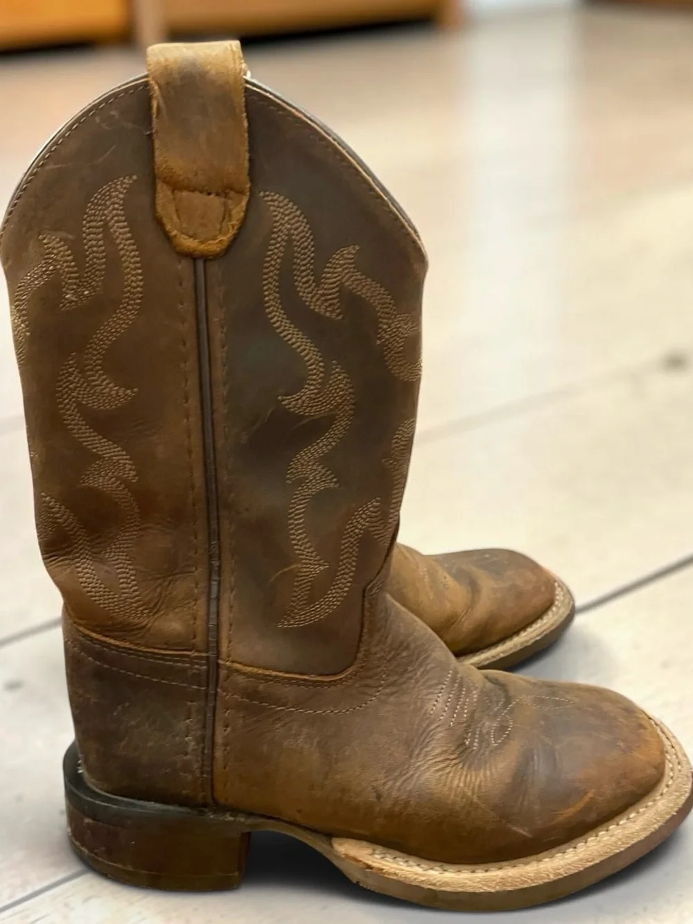 Old West Boys Western Boots Size 12 O-D
